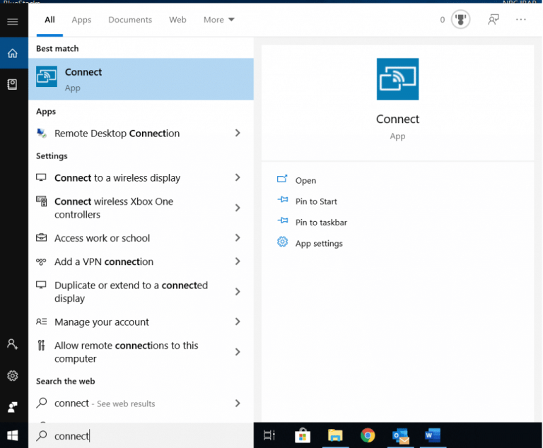 Check the Windows Connect App - Reactiv SUITE