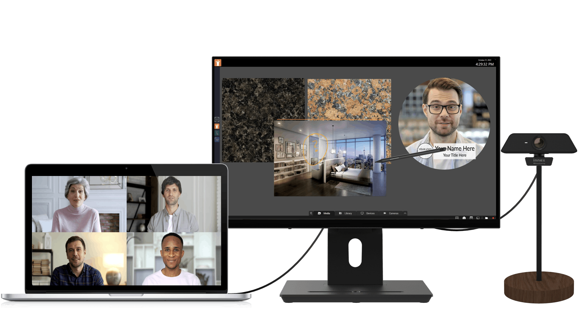 Improve your on-screen presence with the Innex pro webcam